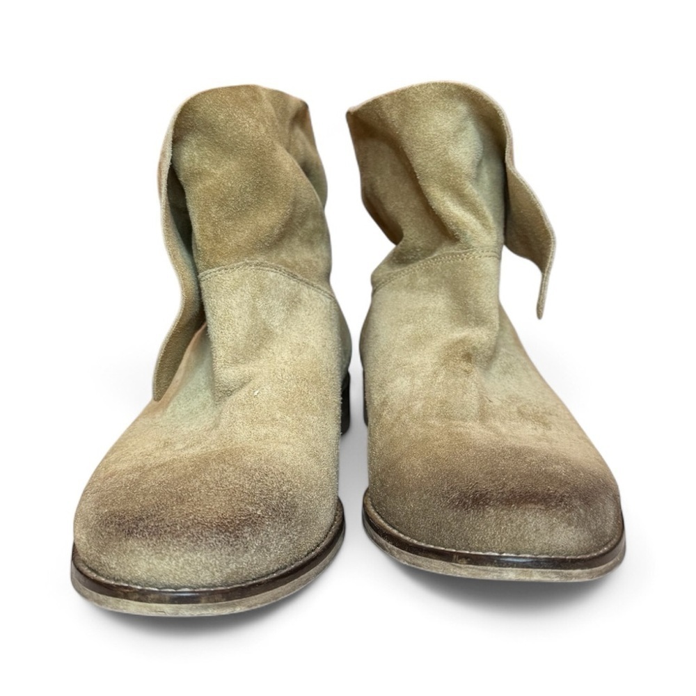 Dee Keller Elsy Suede Foldover Flap Distressed Ankle Bootie Size 36 (5.5-6 US) - Picture 5 of 9